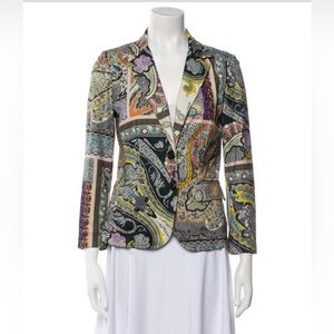 ETRO PAISLEY PRINT BLAZER JACKET WOMEN SIZE 2-4/EU42